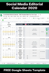 printable social media editorial calendar template pdf