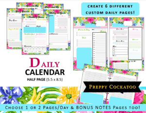 sample customizable cute blank calendar template pdf