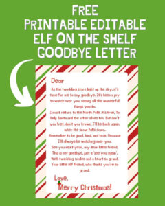 sample elf on the shelf paper template word