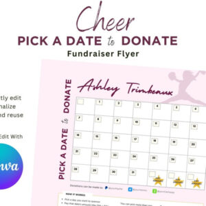 sample free cheer calendar fundraiser template sample