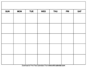 sample monday through friday calendar template example