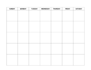 sample week by week calendar template doc