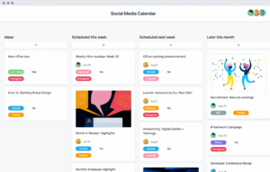 social media content calendar template sample