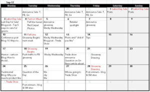 social media editorial calendar template