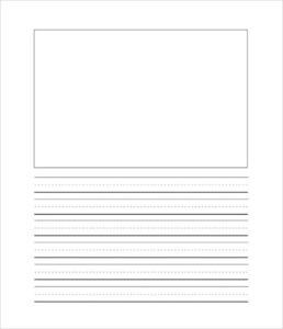 writing paper template for kindergarten excel