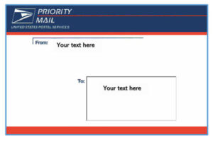 blank priority mail shipping label template