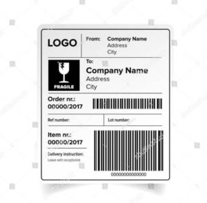 blank to and from shipping label template doc