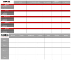 Custom Magazine Editorial Calendar Template Doc Example