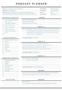 Custom Podcast Editorial Calendar Template Doc Example