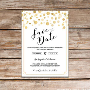 Custom Wedding Save The Date Calendar Template