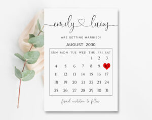 Custom Wedding Save The Date Calendar Template Doc Sample