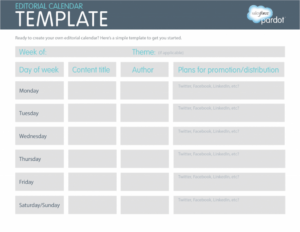 Editable Newsletter Editorial Calendar Template Doc Sample