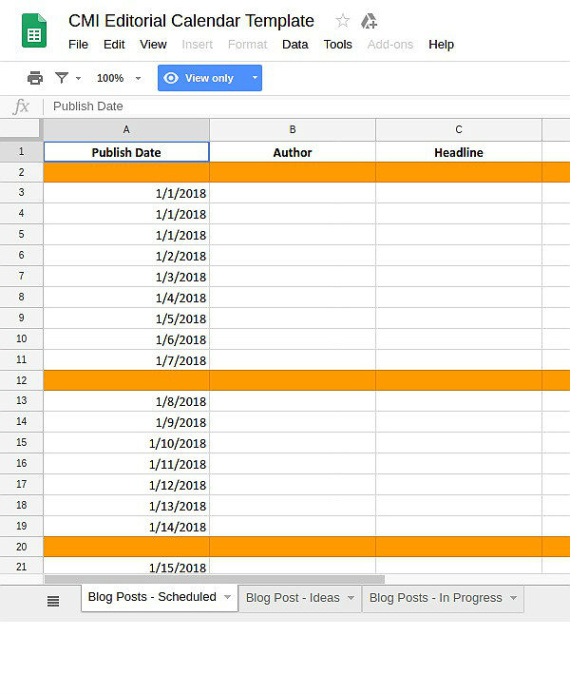 Editable Podcast Editorial Calendar Template  Example