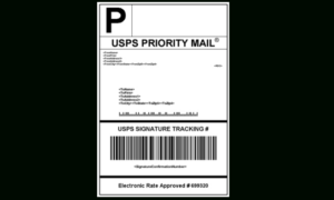 editable priority mail shipping label template sample