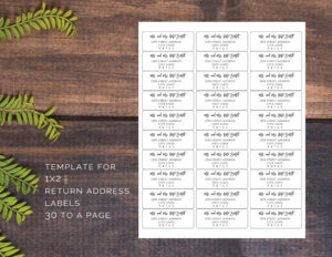 free blank shipping label with return address template doc