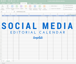 Free  Facebook Editorial Calendar Template Excel Example