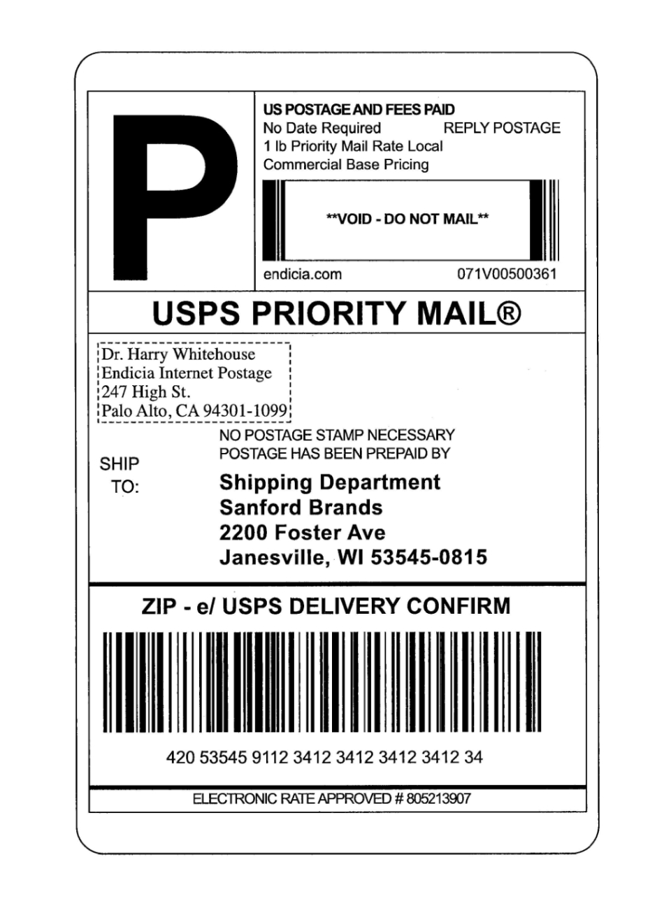 free  priority mail shipping label template example