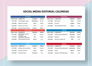 Hootsuite Editorial Calendar Template Doc