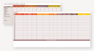 Internal Communications Editorial Calendar Template  Sample