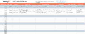 Printable Hubspot Editorial Calendar Template Excel