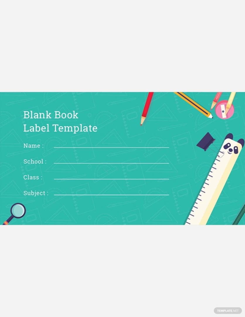 book name label template doc