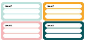 book name label template example