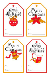 christmas name label template sample