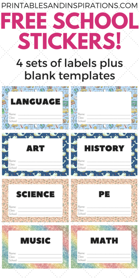 class name label template sample