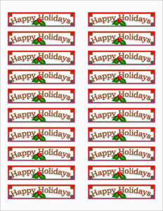 free blank christmas return address label template sample