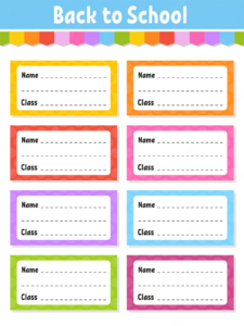 free blank class name label template word