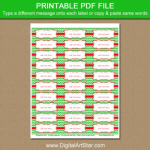 free  christmas return address label template example