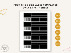 free  shoe box label template word