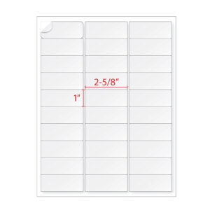 blank 1 x 2 5/8 label template word