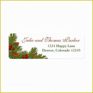 editable christmas return address labels template example