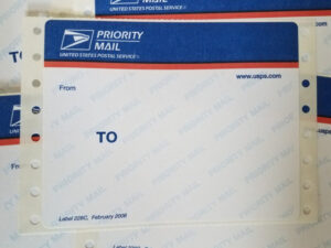 free editable us priority mail label template example