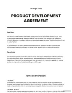 free printable white label product agreement template doc