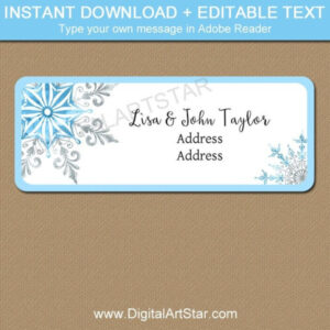 printable christmas return address labels template word