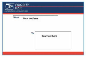 usps priority mail label template sample