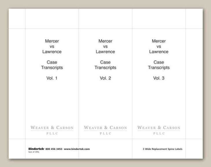 blank side of binder label template