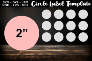 editable 1 2 round label template