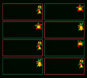 editable return address labels christmas template pdf