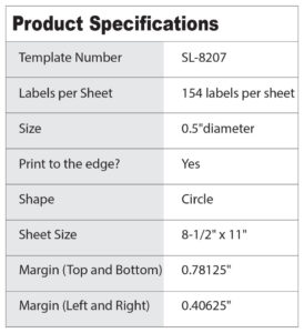 free  1 2 round label template example