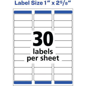 free  1 inch by 4 inch label template pdf