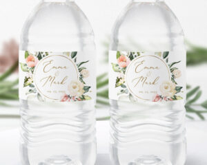 free editable wedding water bottle label template pdf