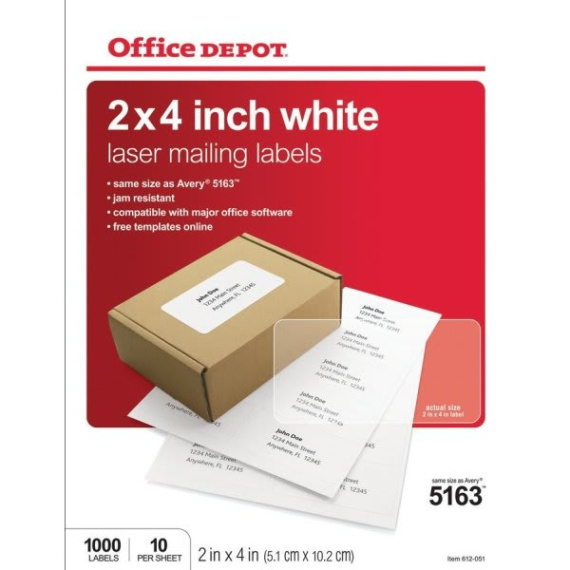 free  office depot address labels template sample