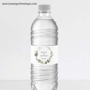 free printable wedding water bottle label template