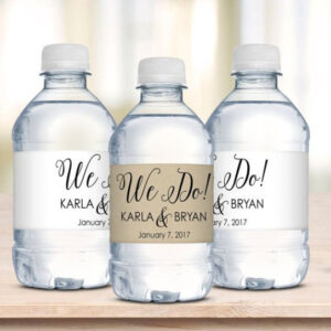 labels for water bottles wedding template