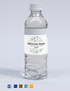 labels for water bottles wedding template doc