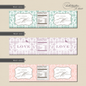 printable labels for water bottles wedding template pdf