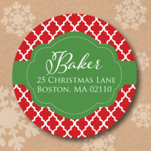 printable return address labels christmas template example